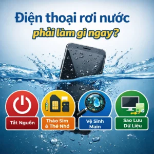 Điện thoại rơi nước phải làm gì ngay khi máy bị ngập nước
