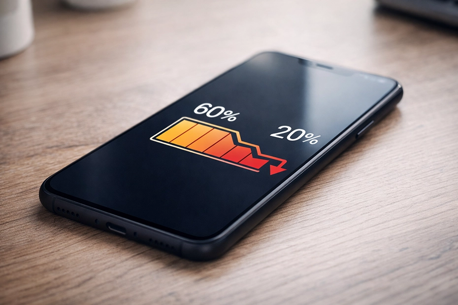 Pin tụt nhanh sau một thời gian sử dụng trên điện thoại thông minh