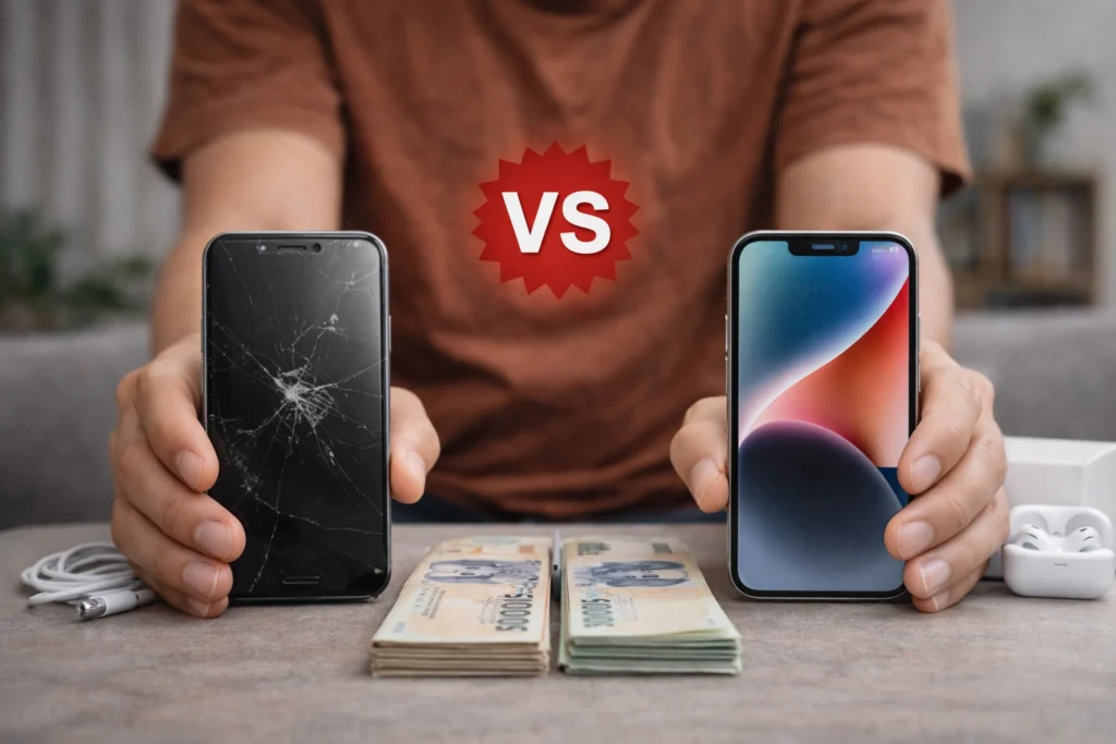 So sánh giá trị giữa điện thoại cũ và điện thoại mới trong cùng mức ngân sách